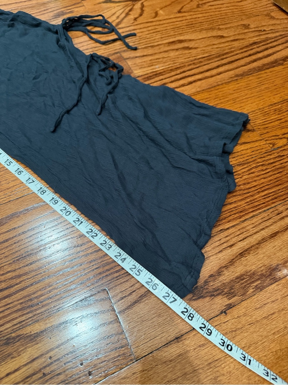 Urban Outfitters-Out from Under Black Wide-Leg Tie Detail Pants - Picture 3 of 7